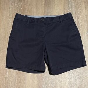 Talbots Relaxed Chino Shorts Women's 2P Petite Blue‎ Cotton Blend Casual